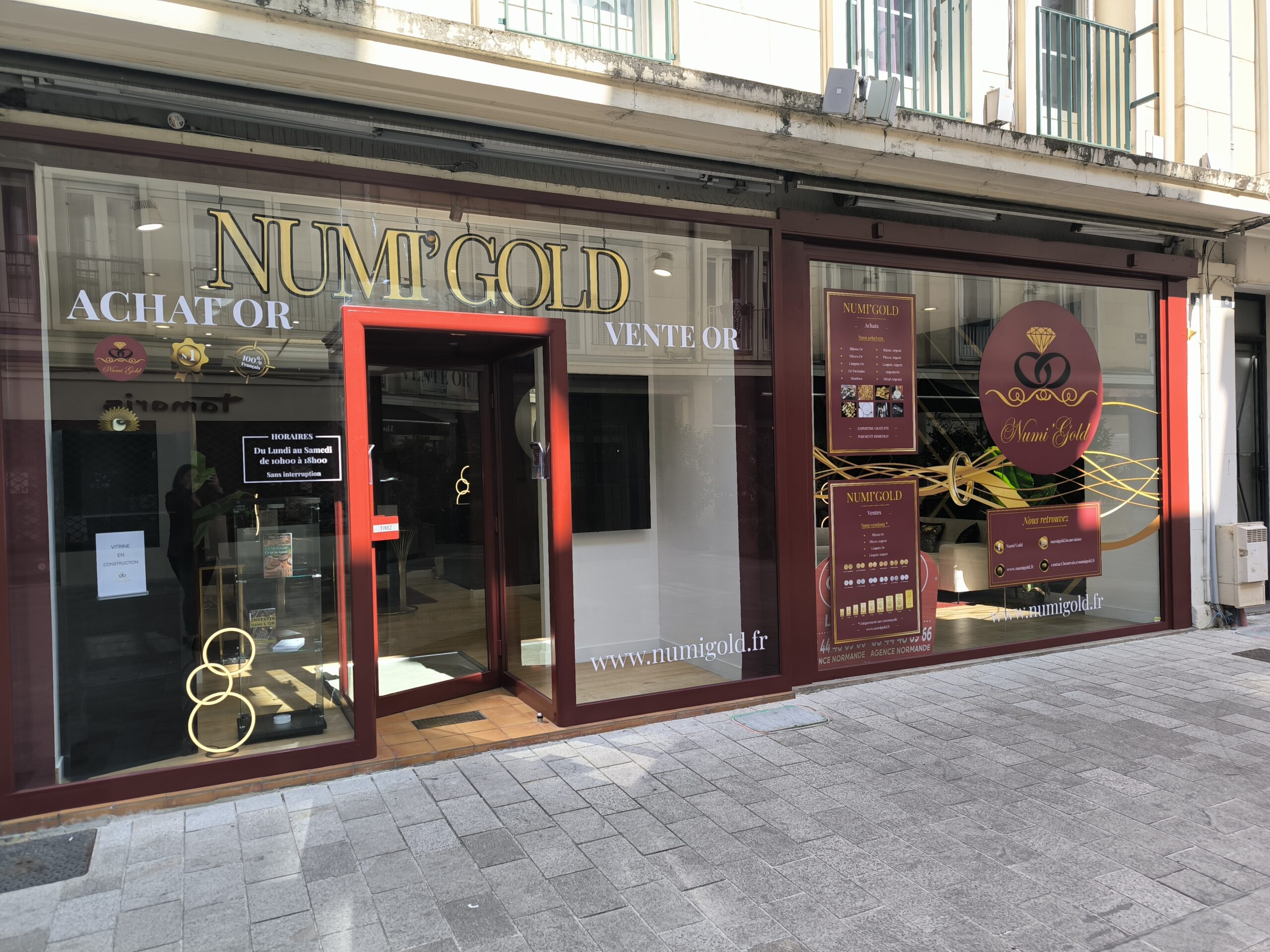 Devanture magasin Numi'Gold